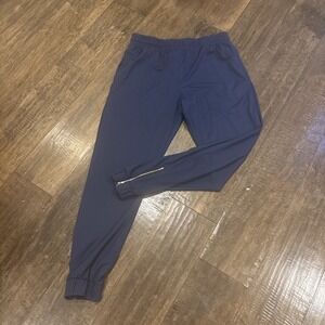 Zyia Active Peak Womens Ankle Zip Joggers Size Large Navy Blue EUC READ